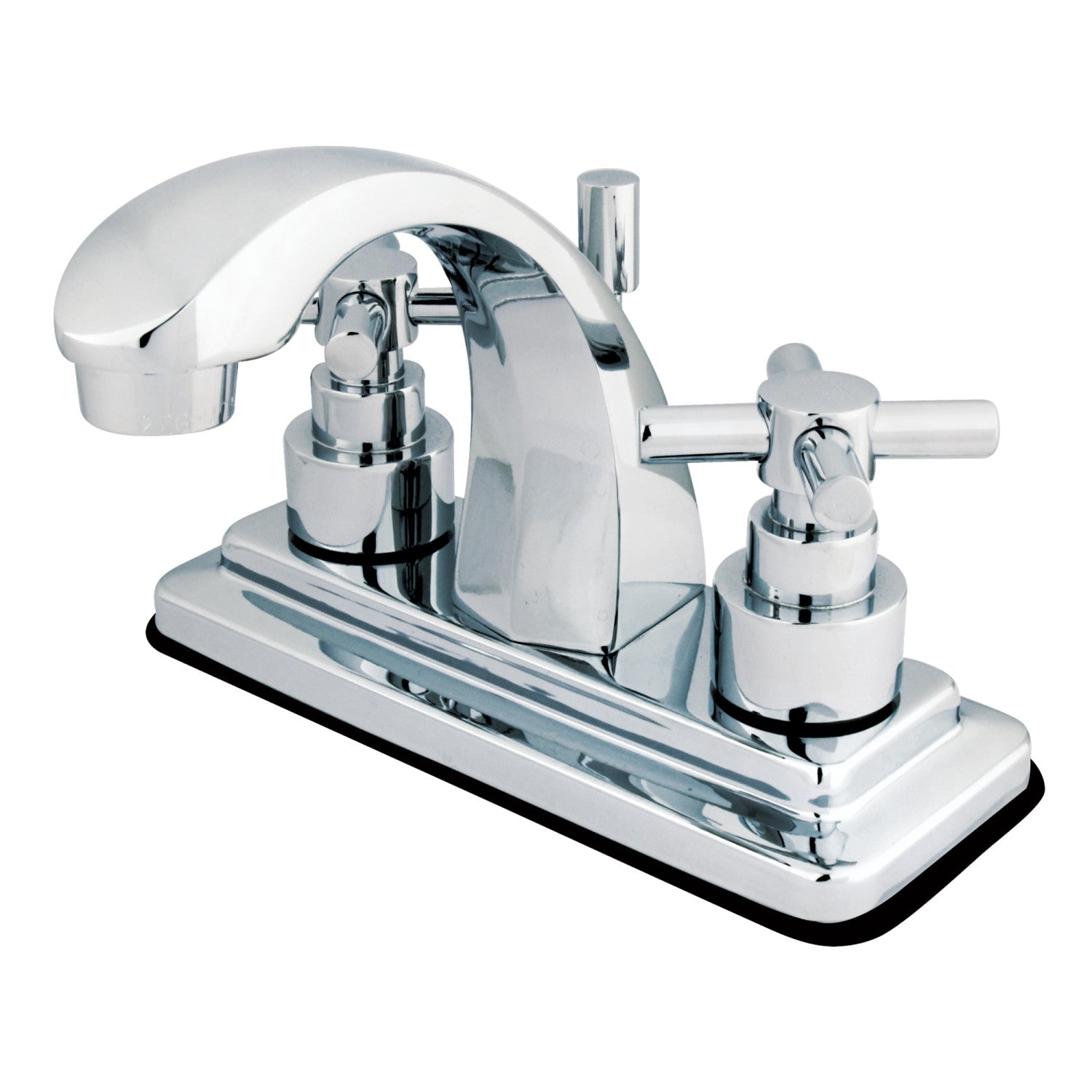 Kingston Tulare KS4641EX - Elinvar Double-Handle 3-Hole Deck Mount 4-Inch Centerset Bathroom Faucet with Brass Pop-Up, Polished Chrome — image 1